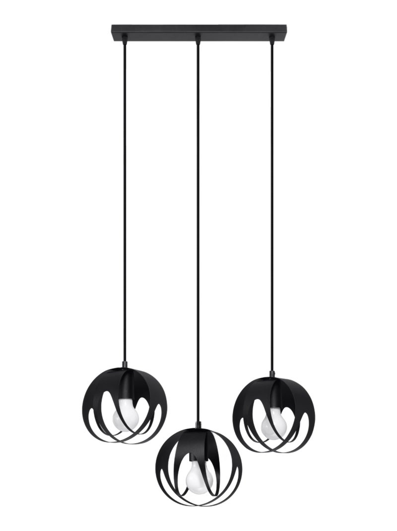 Suspension Acier Noir E27 3 Tulos Line Noir - Kiabi