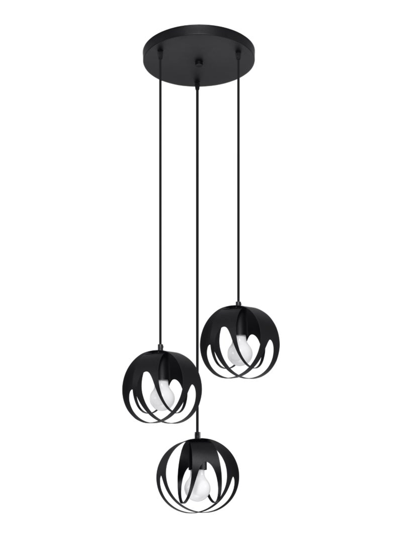 Suspension Acier Noir E27 3 Tulos Noir - Kiabi