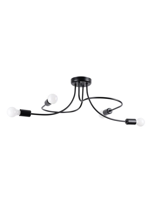 Suspension Acier Noir E27 4 Levar - Kiabi
