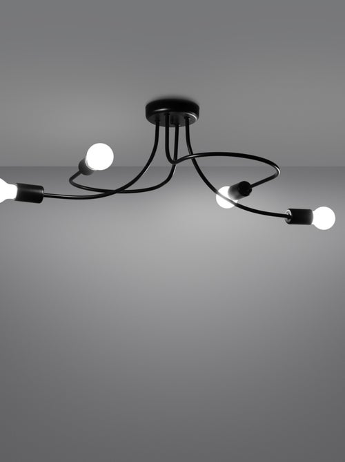 Suspension Acier Noir E27 4 Levar - Kiabi