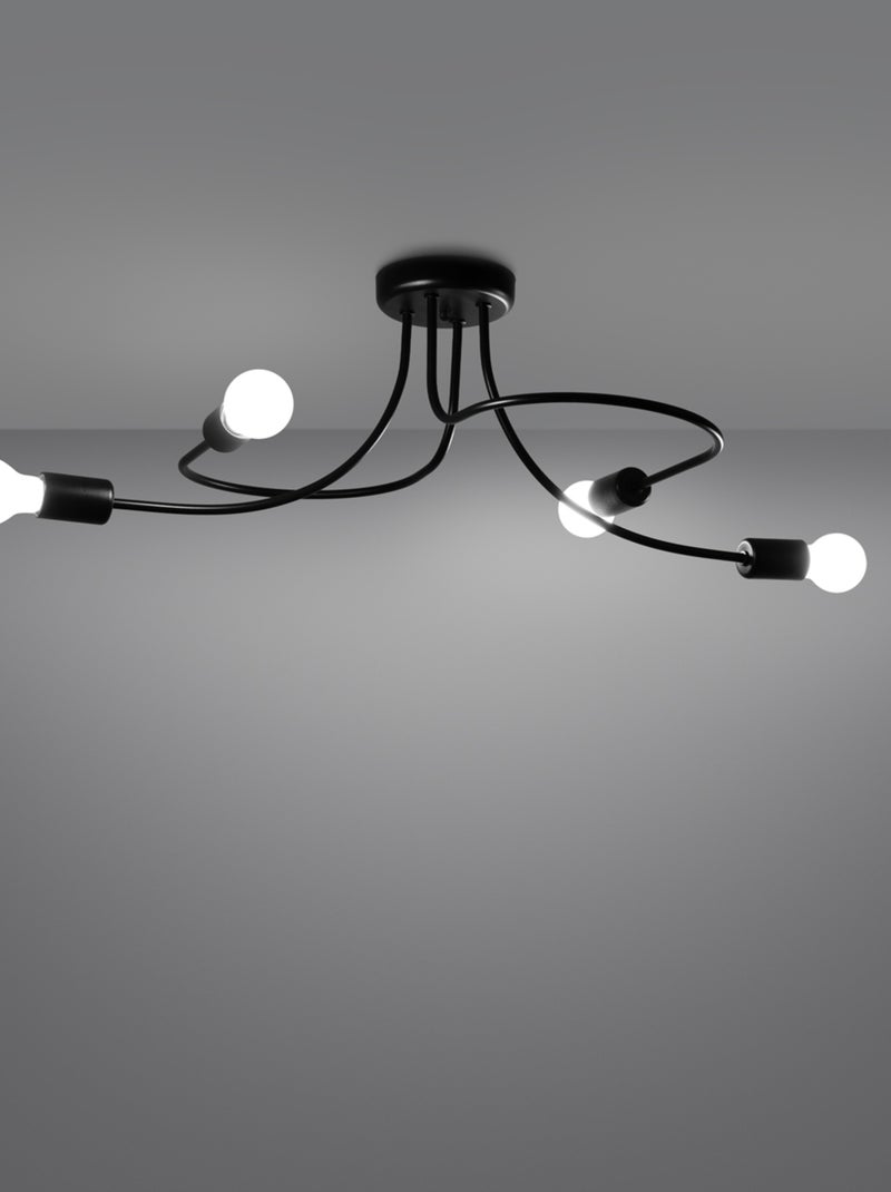 Suspension Acier Noir E27 4 Levar Noir - Kiabi