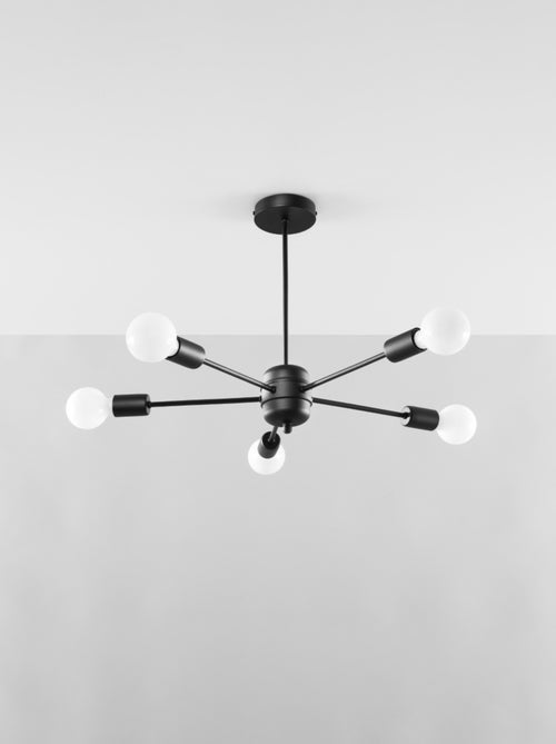 Suspension Acier Noir E27 5 Lango - Kiabi