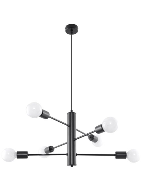 Suspension Acier Noir E27 6 Duomo - Kiabi