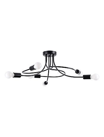 Suspension Acier Noir E27 6 Levar