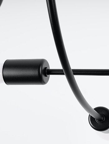 Suspension Acier Noir E27 6 Levar
