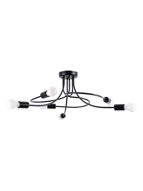 Suspension Acier Noir E27 6 Levar - Kiabi