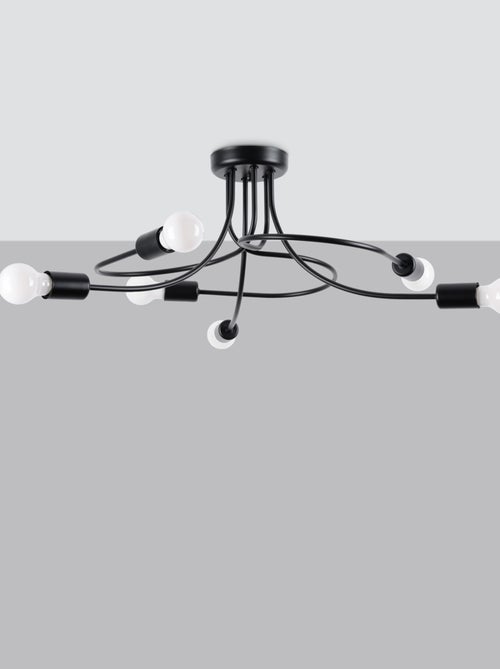 Suspension Acier Noir E27 6 Levar - Kiabi