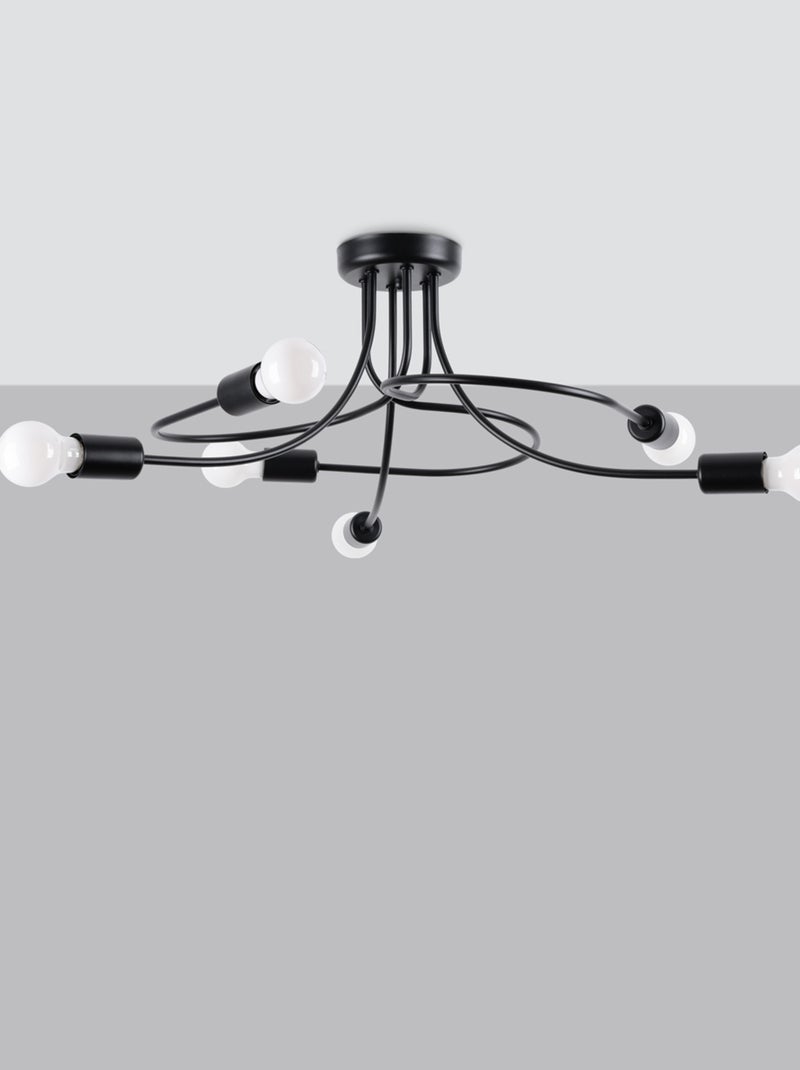 Suspension Acier Noir E27 6 Levar Noir - Kiabi