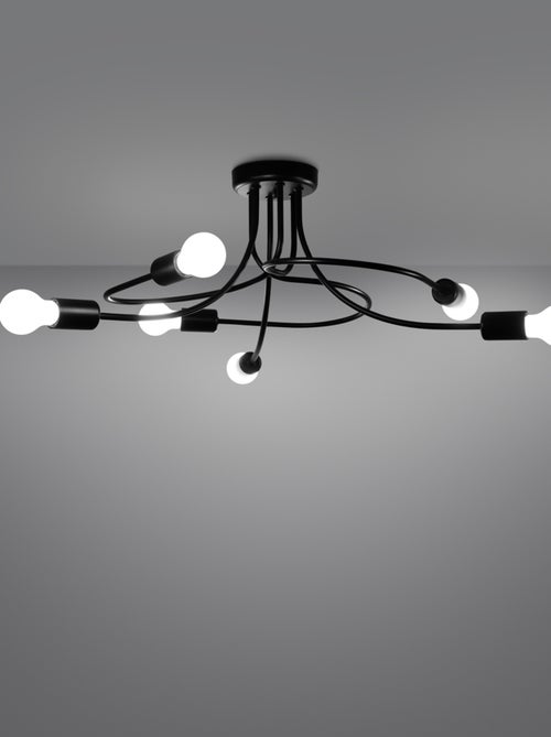 Suspension Acier Noir E27 6 Levar - Kiabi