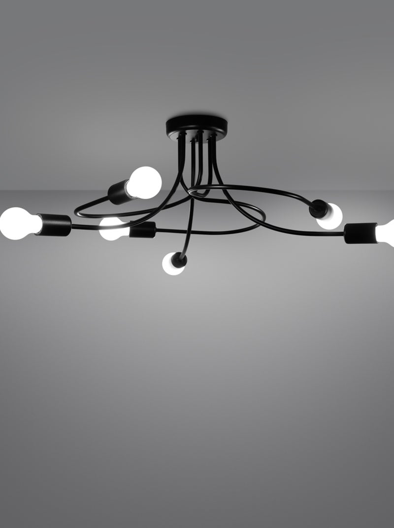 Suspension Acier Noir E27 6 Levar Noir - Kiabi