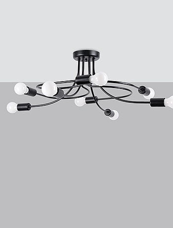 Suspension Acier Noir E27 8 Levar