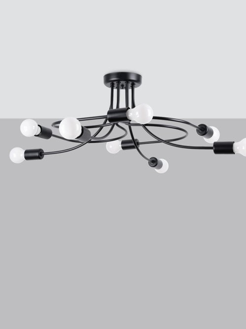 Suspension Acier Noir E27 8 Levar - Kiabi