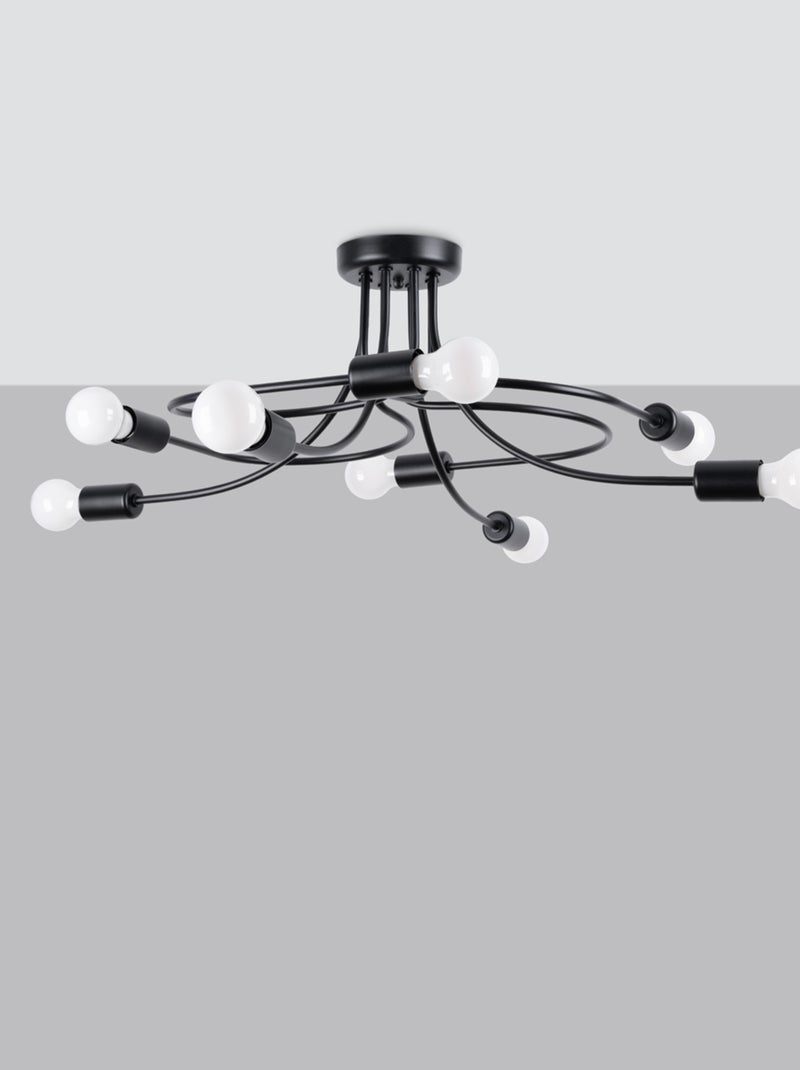 Suspension Acier Noir E27 8 Levar Noir - Kiabi