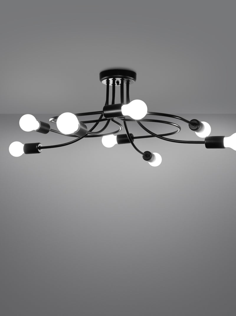 Suspension Acier Noir E27 8 Levar Noir - Kiabi