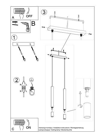 Suspension Acier Noir G9 2 Wezyr