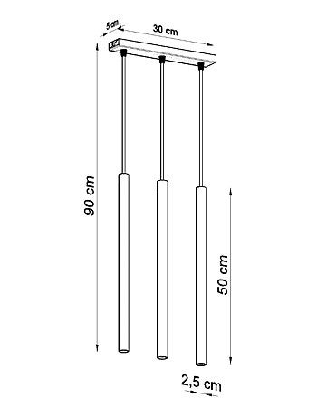 Suspension Acier Noir G9 3 Pastelo Line