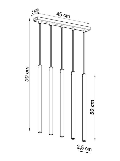 Suspension Acier Noir G9 5 Pastelo Line - Kiabi