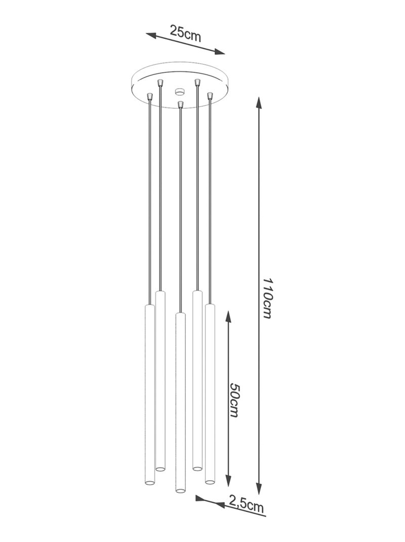 Suspension Acier Noir G9 5 Pastelo Noir - Kiabi