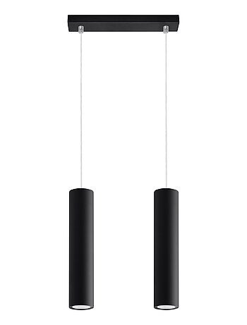 Suspension Acier Noir GU10 2 Lagos Line