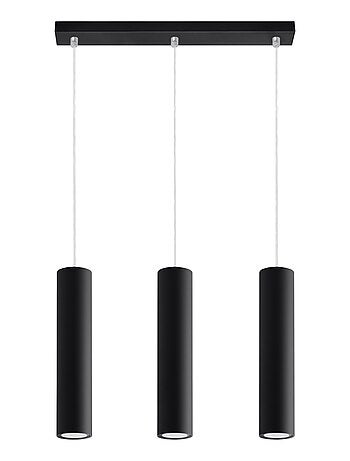 Suspension Acier Noir GU10 3 Lagos Line