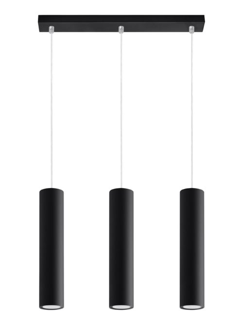 Suspension Acier Noir GU10 3 Lagos Line - Kiabi