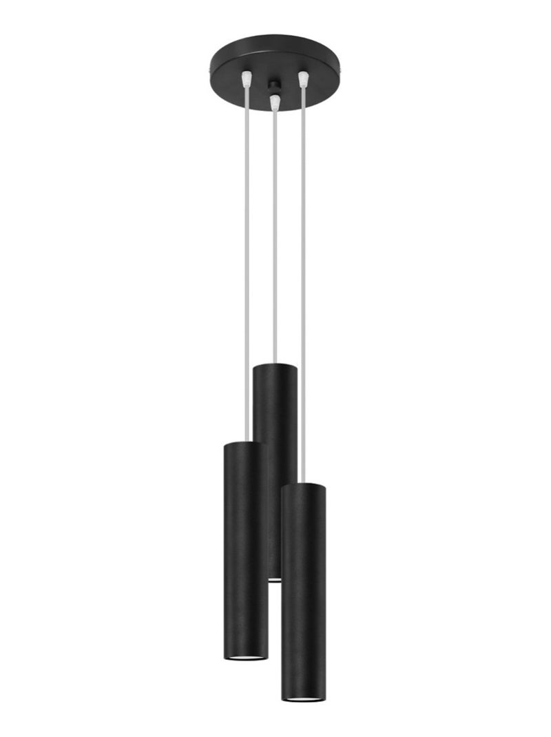 Suspension Acier Noir GU10 3 Lagos Noir - Kiabi