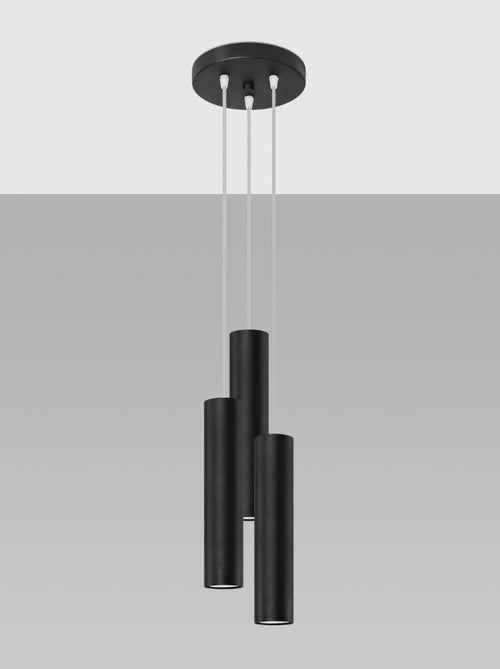 Suspension Acier Noir GU10 3 Lagos - Kiabi