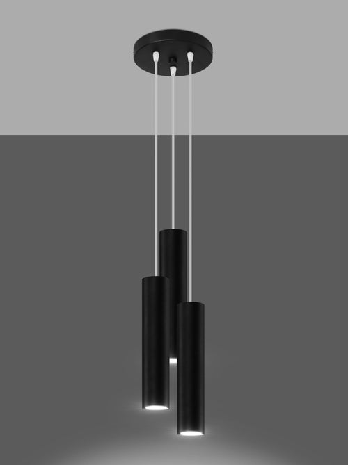 Suspension Acier Noir GU10 3 Lagos - Kiabi