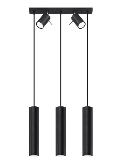 Suspension Acier Noir GU10 5 Ring - Kiabi