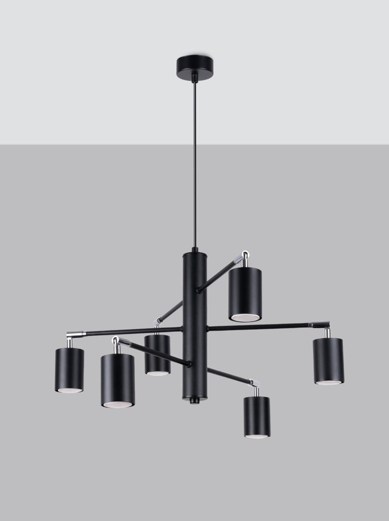 Suspension Acier Noir GU10 6 Lemmi Noir - Kiabi