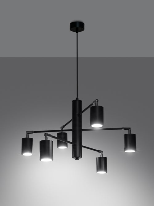 Suspension Acier Noir GU10 6 Lemmi - Kiabi
