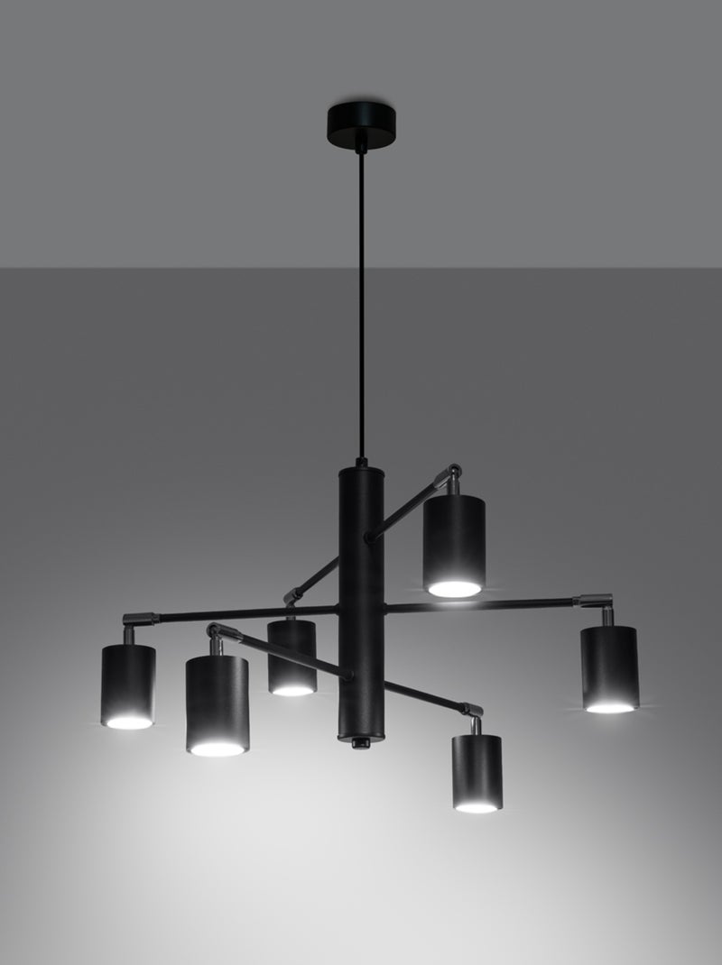 Suspension Acier Noir GU10 6 Lemmi Noir - Kiabi