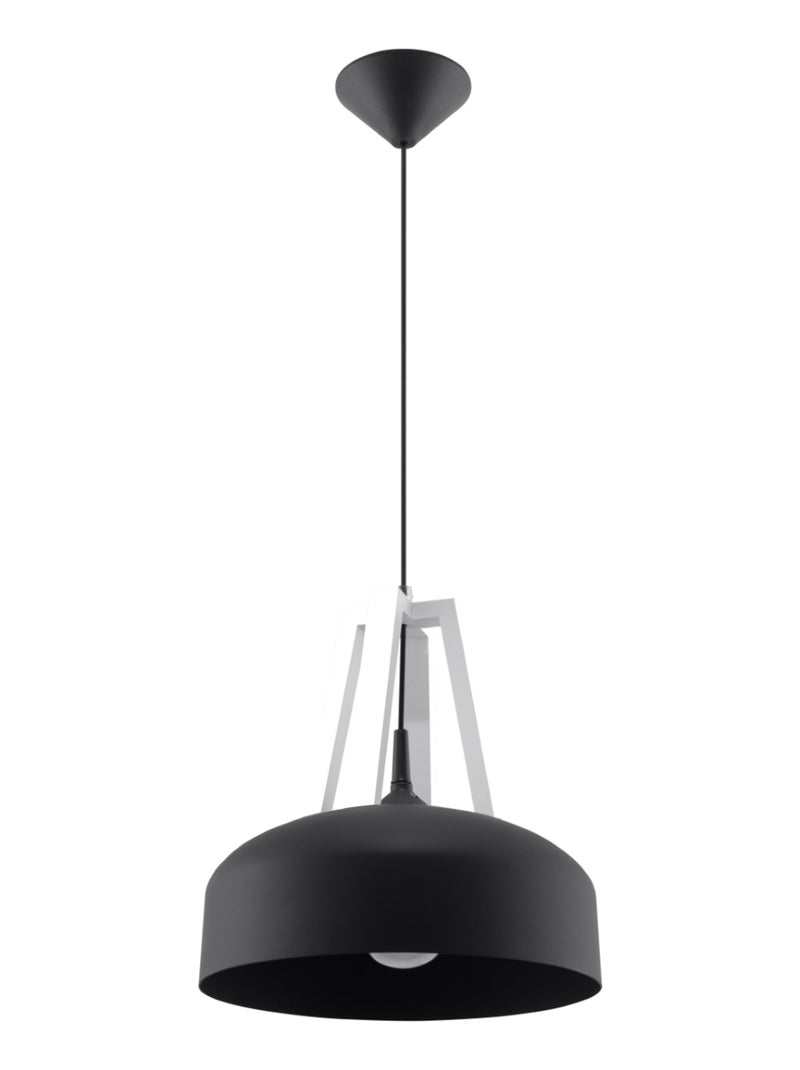 Suspension Acier Noir/Blanc E27 1 Casco Noir - Kiabi