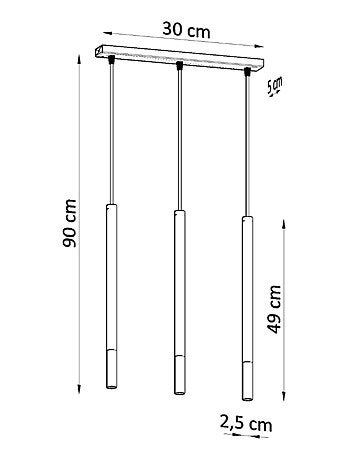 Suspension Acier Noir/Chromé G9 3 Mozaica Line