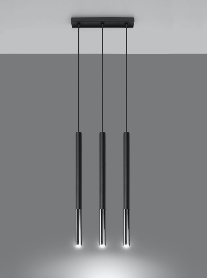 Suspension Acier Noir/Chromé G9 3 Mozaica Line Noir - Kiabi