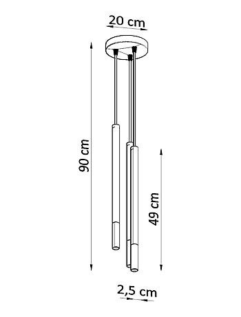 Suspension Acier Noir/Chromé G9 3 Mozaica