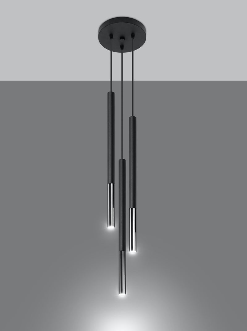 Suspension Acier Noir/Chromé G9 3 Mozaica Noir - Kiabi