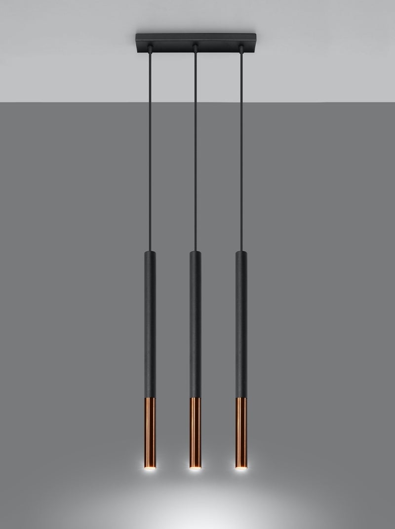 Suspension Acier Noir/Cuivre G9 3 Mozaica Line Noir - Kiabi