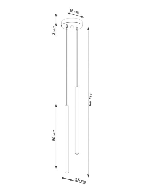 Suspension Acier Ocre Rouge G9 2 Pastelo - Kiabi