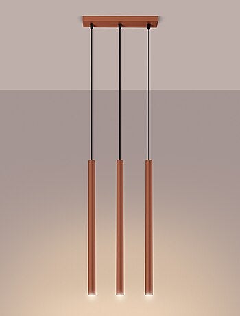 Suspension Acier Ocre Rouge G9 3 Pastelo Line