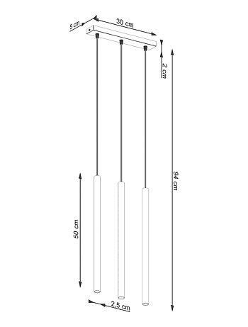 Suspension Acier Ocre Rouge G9 3 Pastelo Line