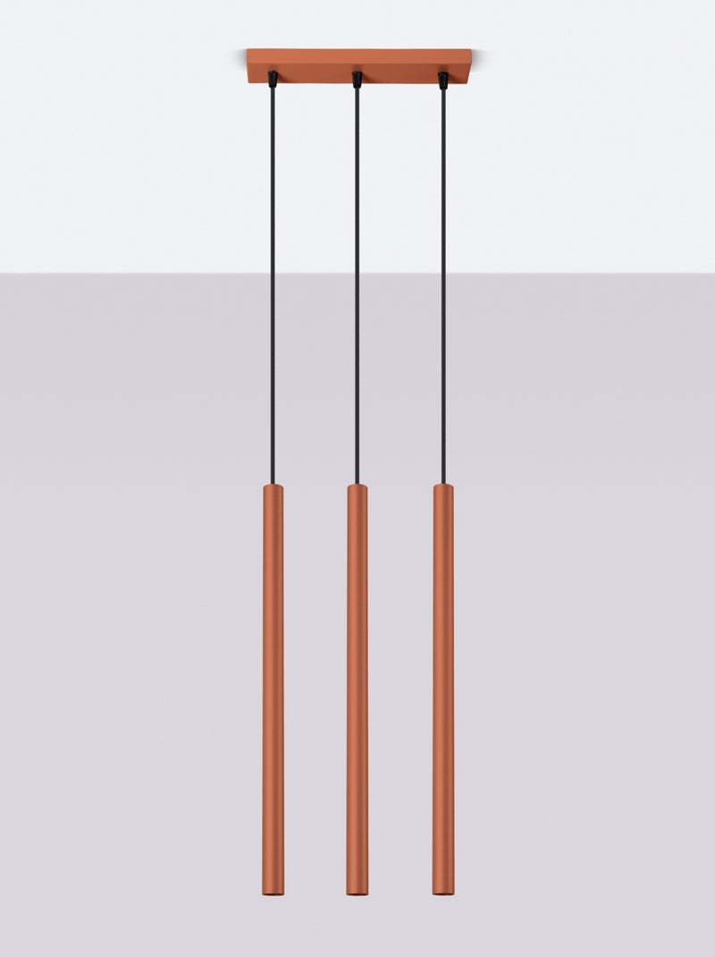 Suspension Acier Ocre Rouge G9 3 Pastelo Line Rouge - Kiabi
