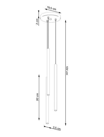 Suspension Acier Ocre Rouge G9 3 Pastelo