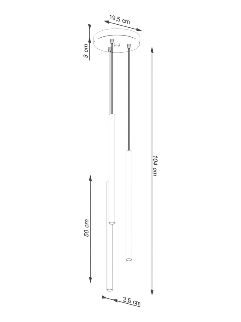Suspension Acier Ocre Rouge G9 3 Pastelo Rouge - Kiabi