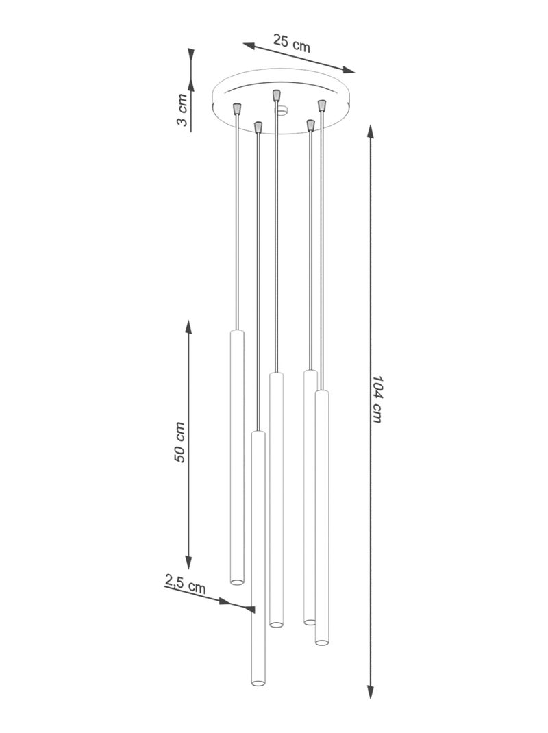 Suspension Acier Ocre Rouge G9 5 Pastelo Rouge - Kiabi