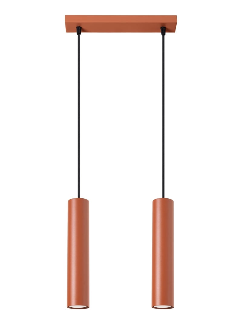 Suspension Acier Ocre Rouge GU10 2 Lagos Rouge - Kiabi
