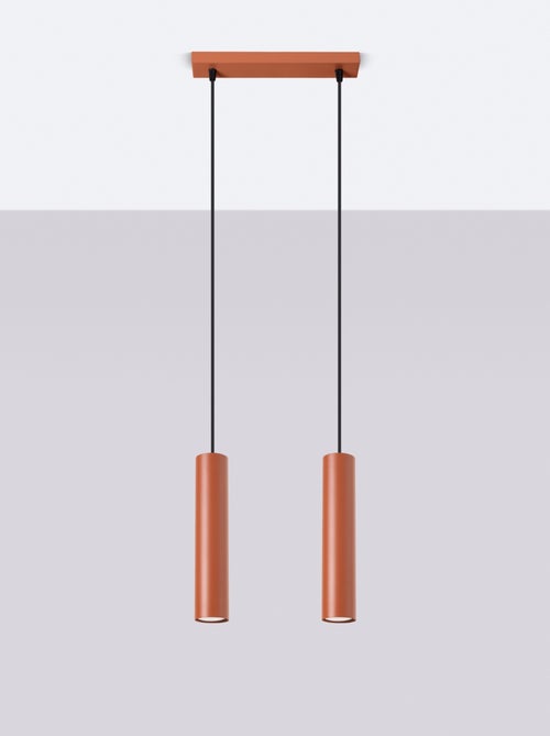 Suspension Acier Ocre Rouge GU10 2 Lagos - Kiabi