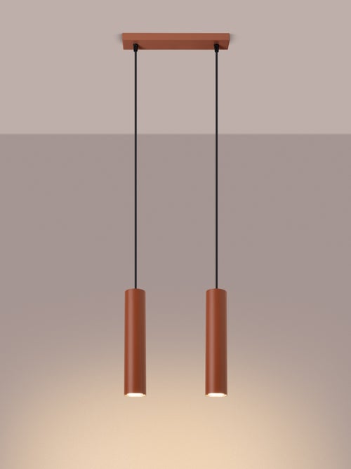Suspension Acier Ocre Rouge GU10 2 Lagos - Kiabi