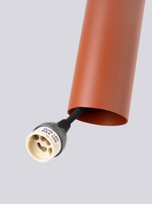Suspension Acier Ocre Rouge GU10 3 Lagos Line - Kiabi