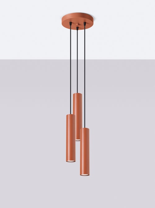 Suspension Acier Ocre Rouge GU10 3 Lagos - Kiabi